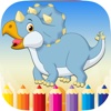 Paint Coloring Book Dinosaur All Pages Colorful