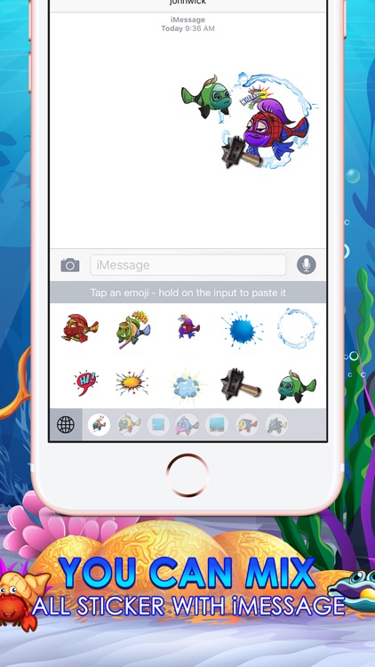 Fish Cartoon Heroes Emoji Pic & Stickers Keyboard