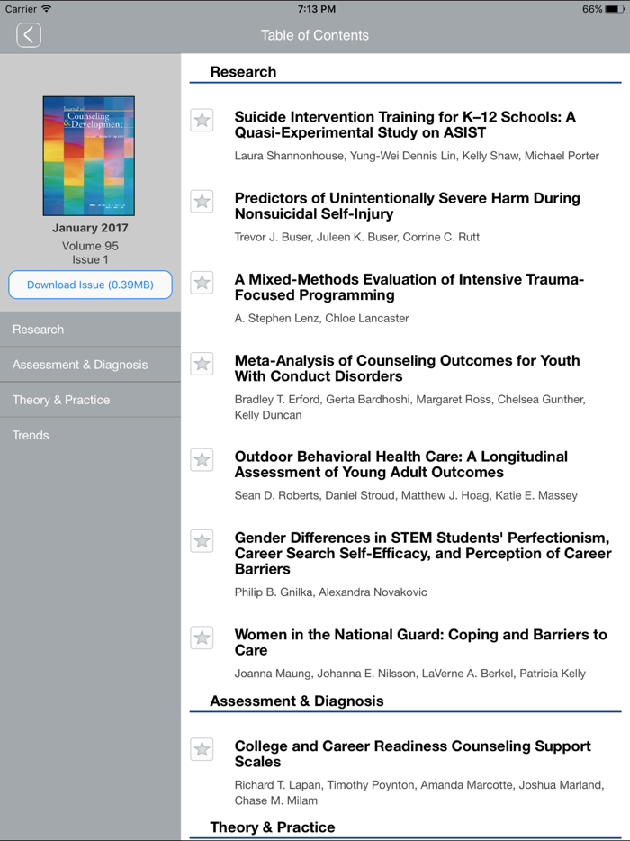 Journal of Counseling  Development