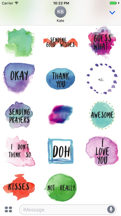 Animated Watercolor Words Text Sticker screenshot-3