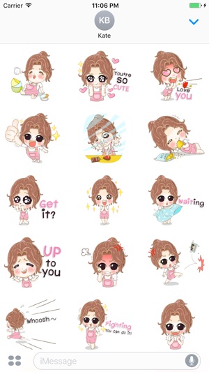 Amelia The Sweet Little Girl Stickers(圖2)-速報App