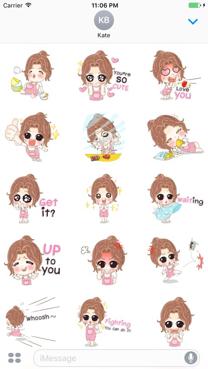 Amelia The Sweet Little Girl Stickers