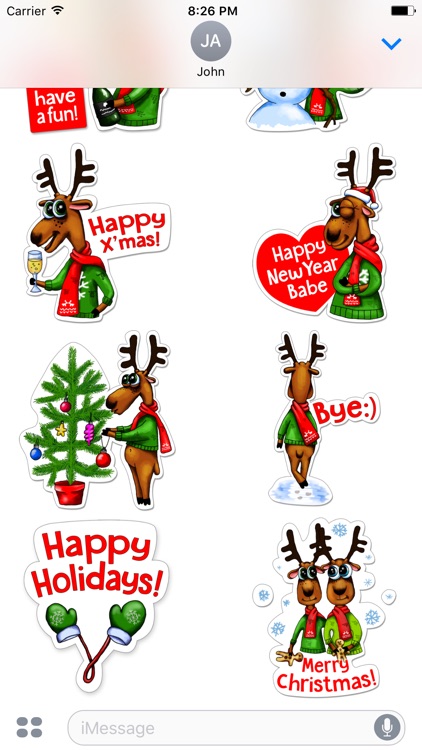 Xmas Reindeer Stickers