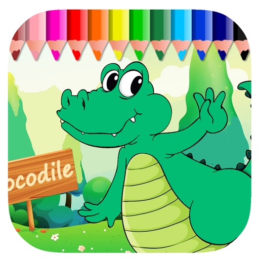 Crocodile Coloring Page Game For Kids Edition iOS App