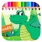 Crocodile Coloring Page Game For Kids Edition