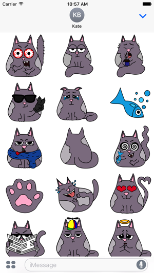 Fat cat Smoky - stickers with cats for iMessage.(圖2)-速報App