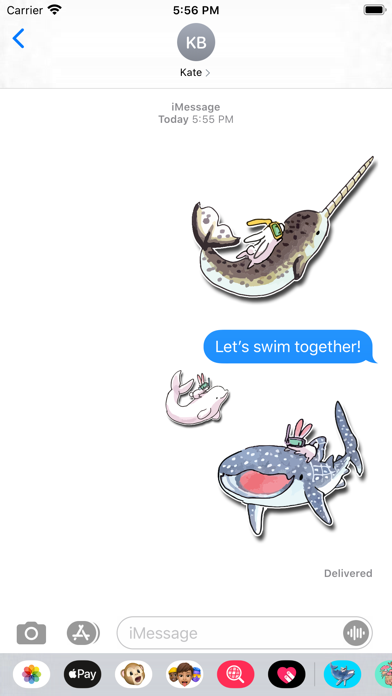 Whales and Bunnies Stickers screenshot 3