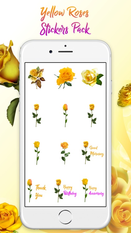 Yellow Rose Stickers