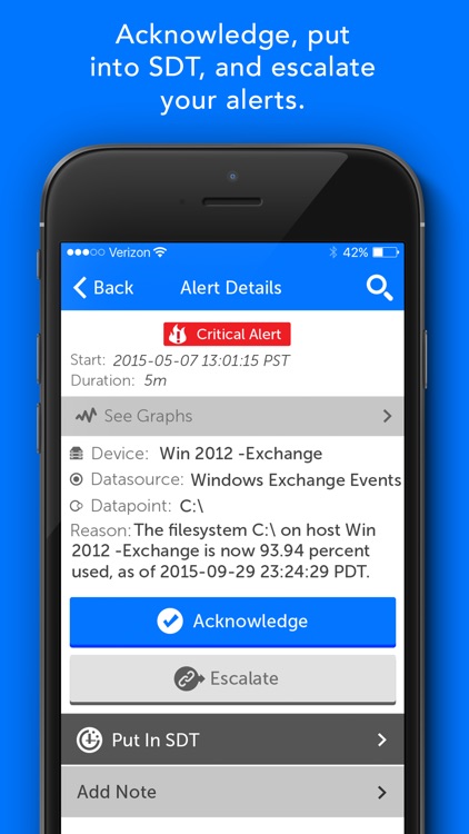 LogicMonitor Mobile Alerts