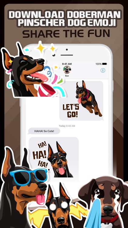 Doberman Pinscher Dog Emoji screenshot-4