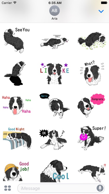 Border Collie Dog Icon Sticker