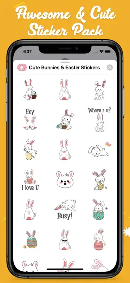 Game screenshot Cute Bunnies & Easter Stickers apk