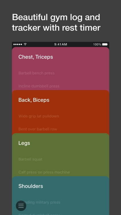 Gym workout planner, tracker