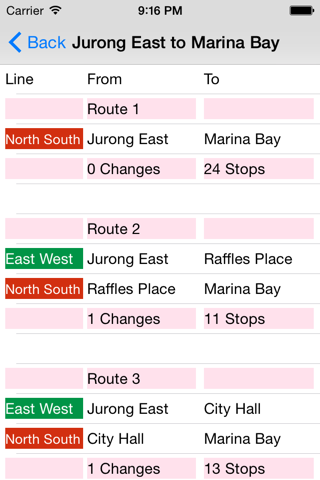 Singapore Train Route Planner - náhled