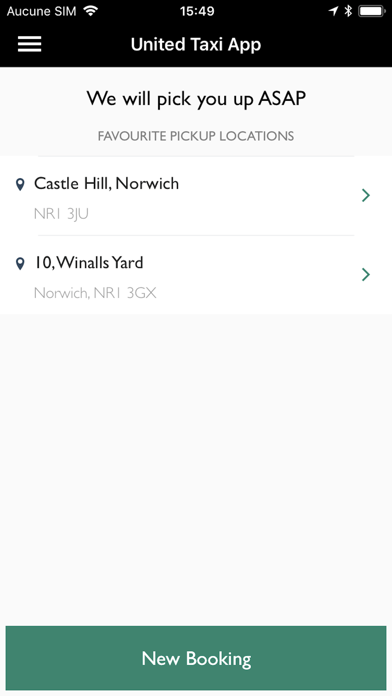 United Taxi App Norwich screenshot 4