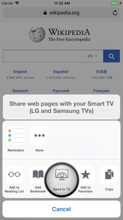 Send to TV