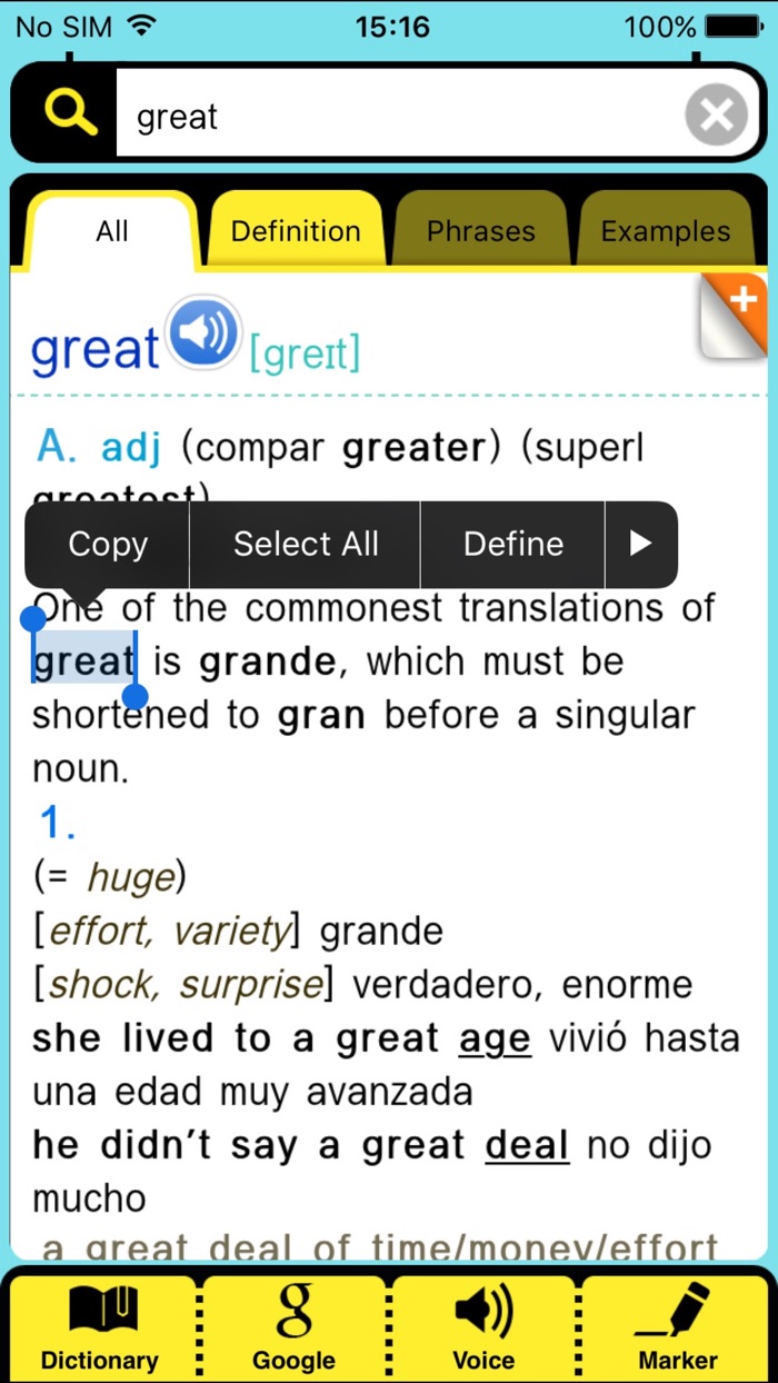 Collins Spanish English