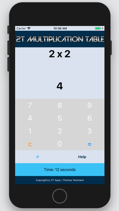 2T Multiplication Table screenshot 2