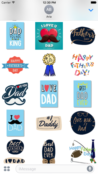 Happy Fathers Day Icon Sticker screenshot 3