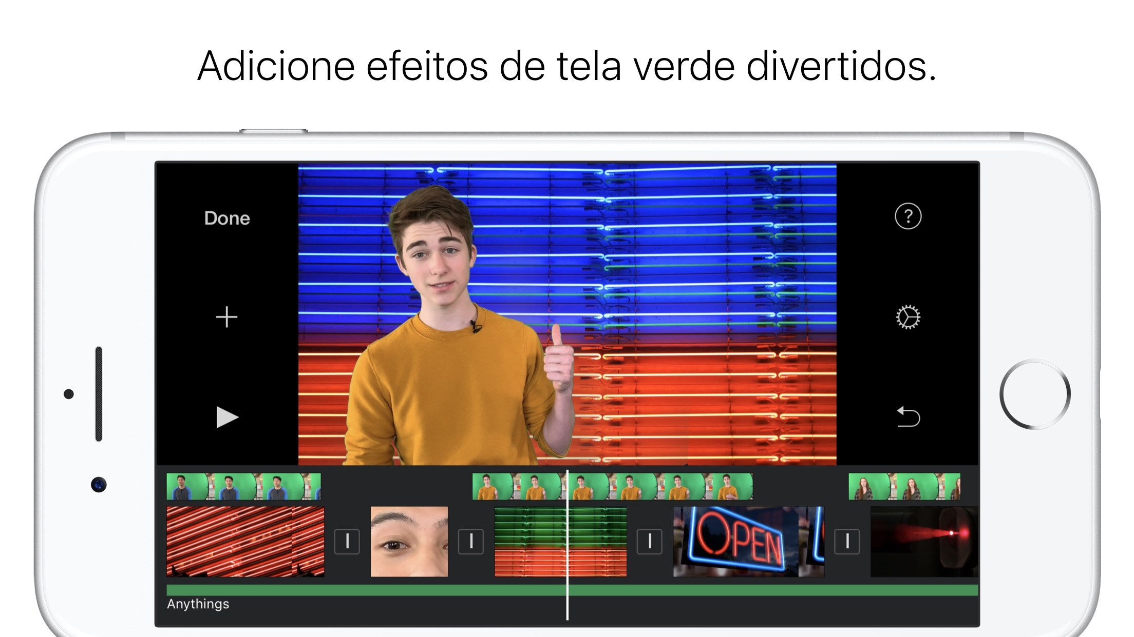 Screenshot do app iMovie