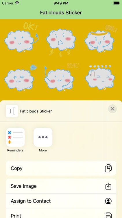 Fat clouds Sticker screenshot-3