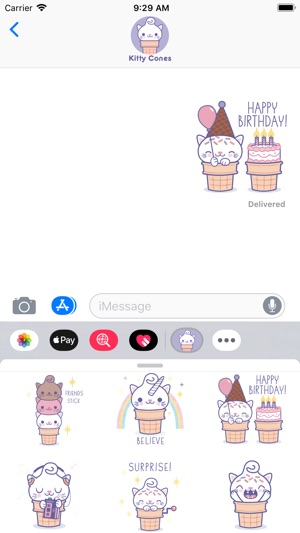 Kitty Cones Animated Stickers(圖4)-速報App