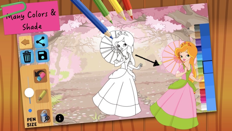 Princess Fairy Tales Coloring screenshot-4