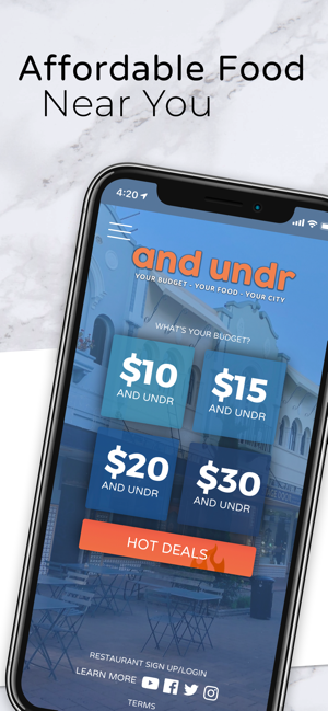 AndUndr: Find Food & Deals