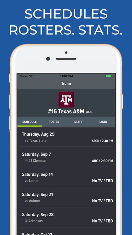 Texas A&M Football Schedules