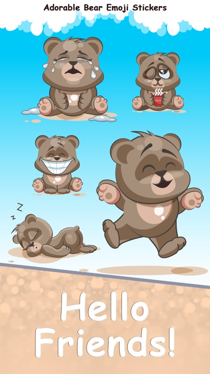 Adorable Bear Emoji Stickers