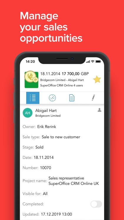 SuperOffice Pocket CRM screenshot-6