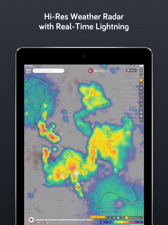 iPad Image of Windy.com