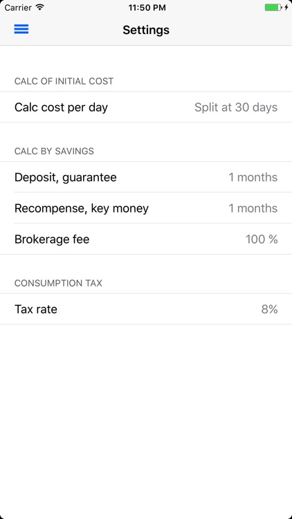 Rental initial cost calculator screenshot-3