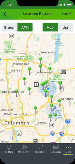 Huntington Mobile app screenshot