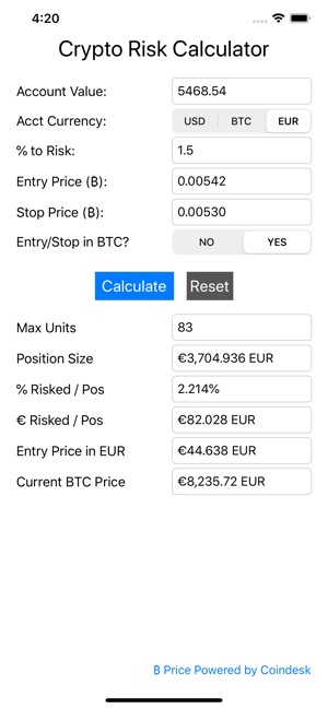 Crypto Risk Calculator(圖4)-速報App