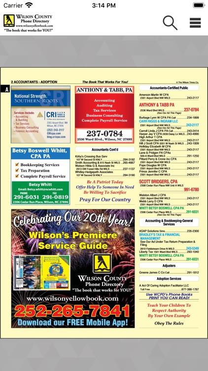 Wilson County Phonebook