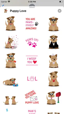 Game screenshot Puppy Love Sticker Pack hack