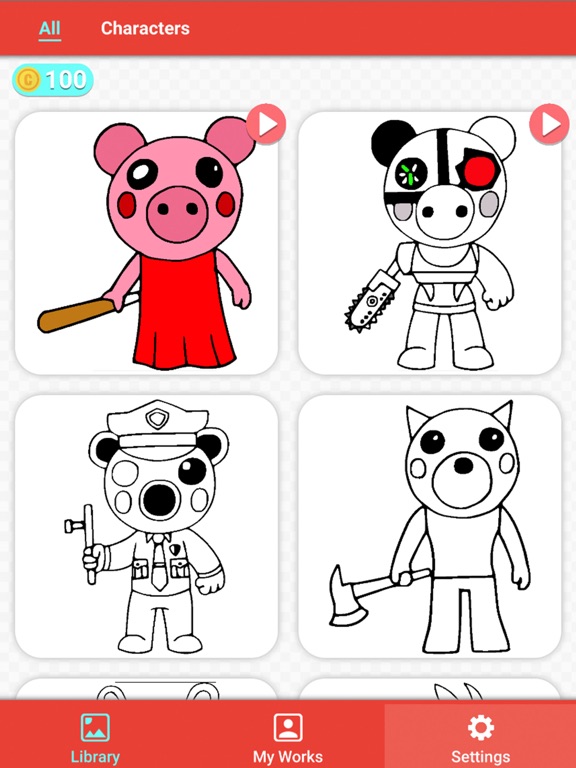 Draw Piggy Coloring Book !のおすすめ画像1