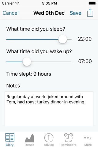 Sleep Track: Log Journal Diary screenshot 2