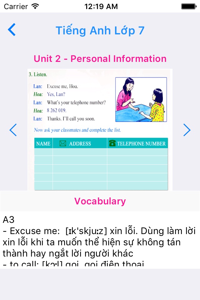 Tieng Anh Lop 7 - English 7 screenshot 3