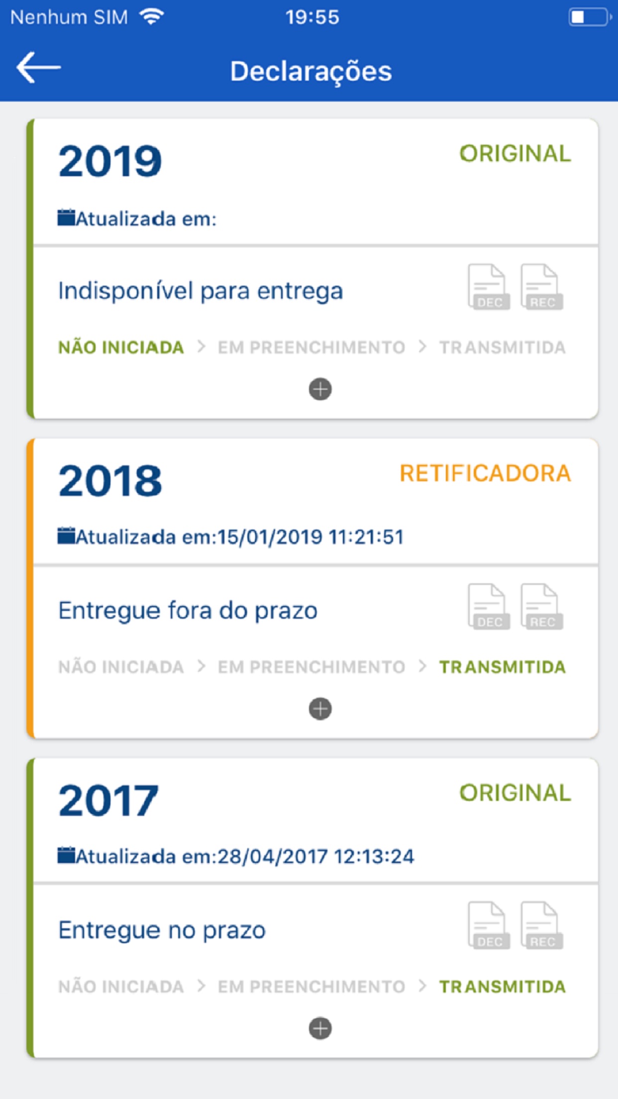 Screenshot do app Meu Imposto de Renda