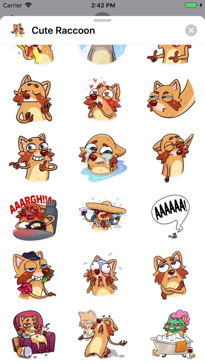 Cute Raccoon Sticker Pack