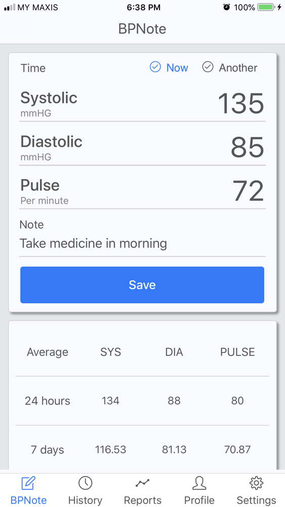 BPNote: A Blood Pressure Note App for iPhone - Free Download BPNote: A ...