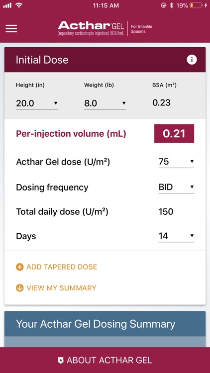 Acthar IS Dosing Calculator screenshot-3