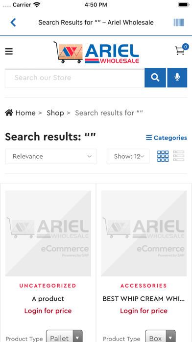 Ariel Wholesale screenshot 2