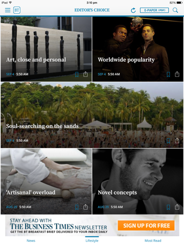 The Business Times for iPad screenshot 2
