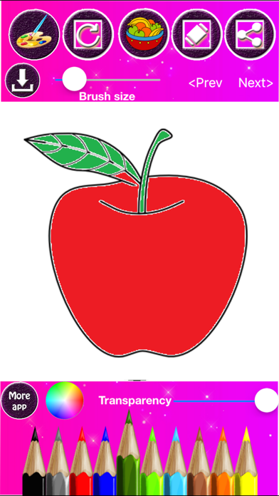 Fruit & Vegetables Coloring Screenshots