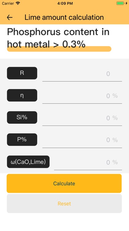 Lime amount calculation