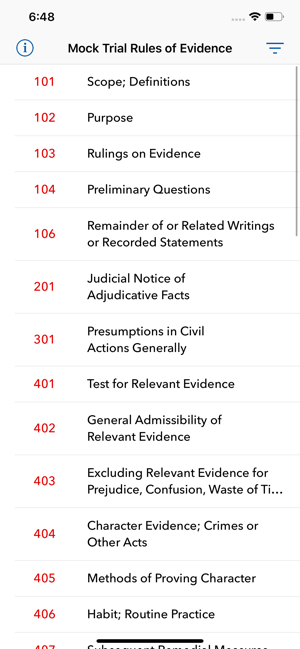 Mock Trial Rules of Evidence