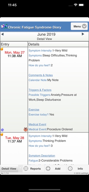 Chronic Fatigue Syndrome Diary(圖3)-速報App